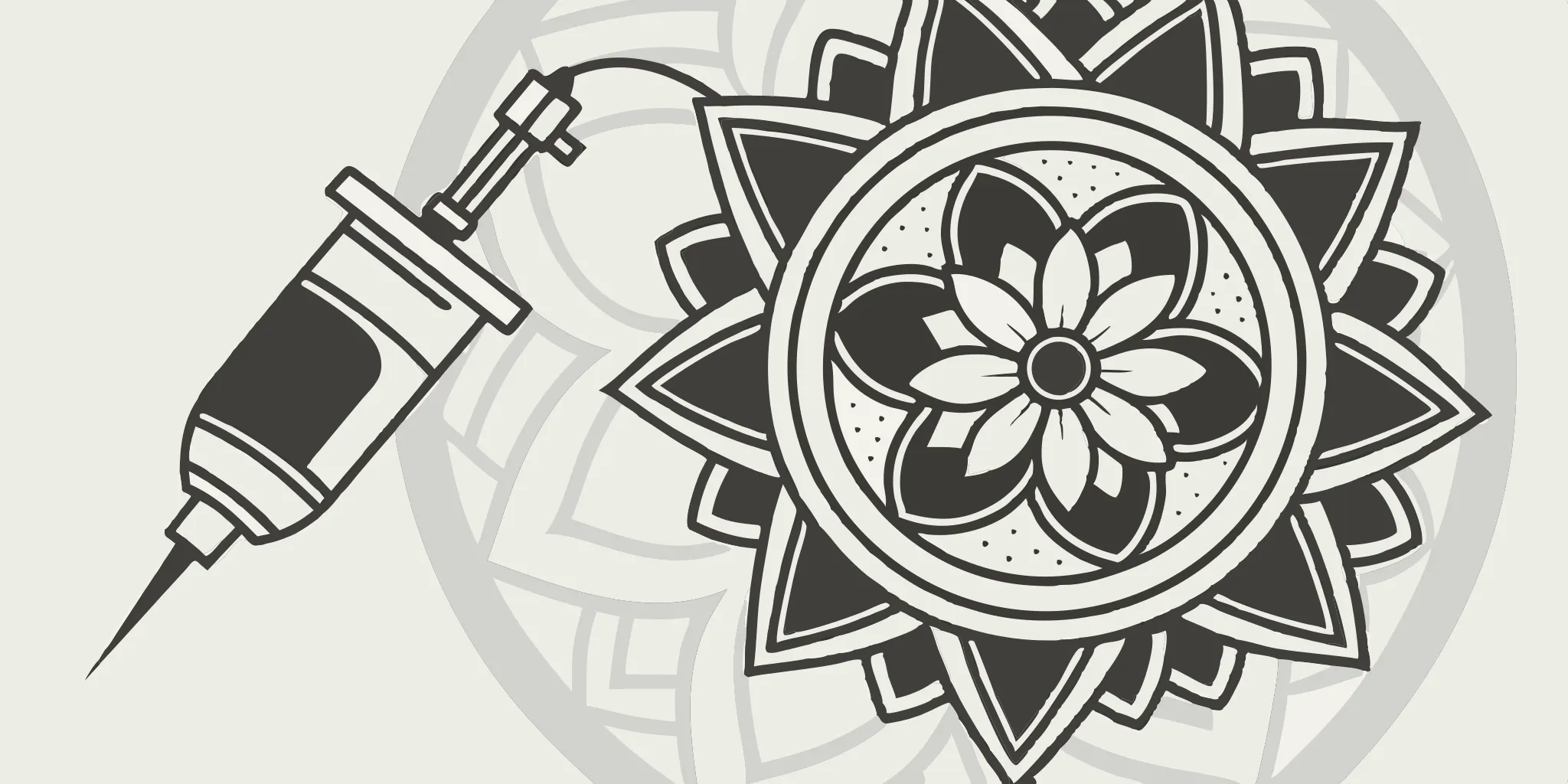Intricate black and grey tattoo.