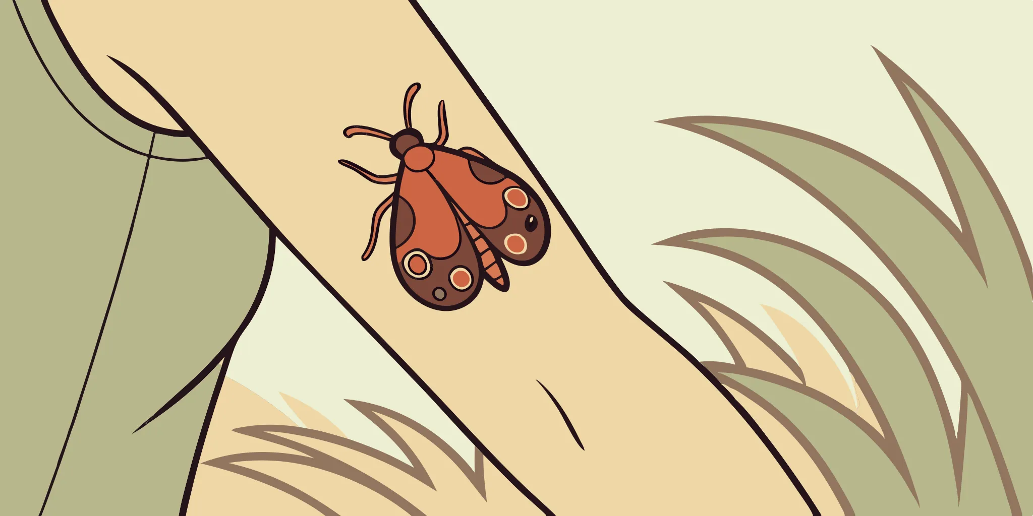 Moisturizing a new moth tattoo.