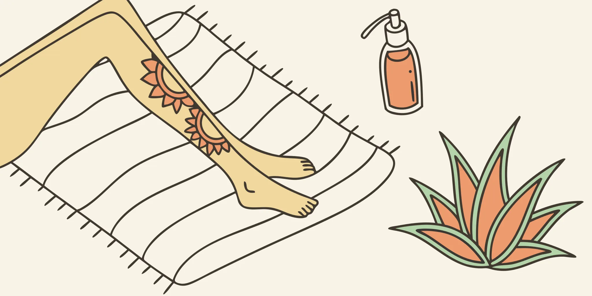 Best tattoo aftercare products: Aloe vera and lotion.