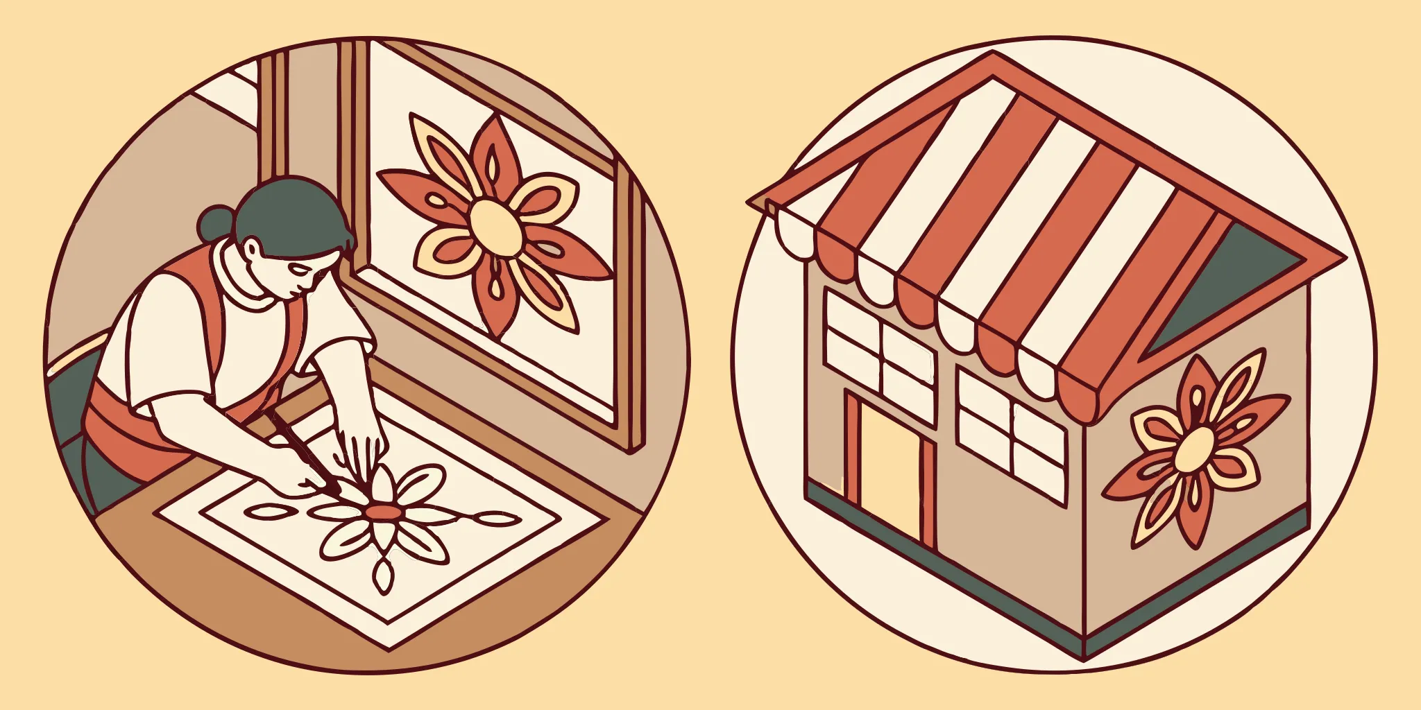 Fine line vs. traditional tattoo floral designs.